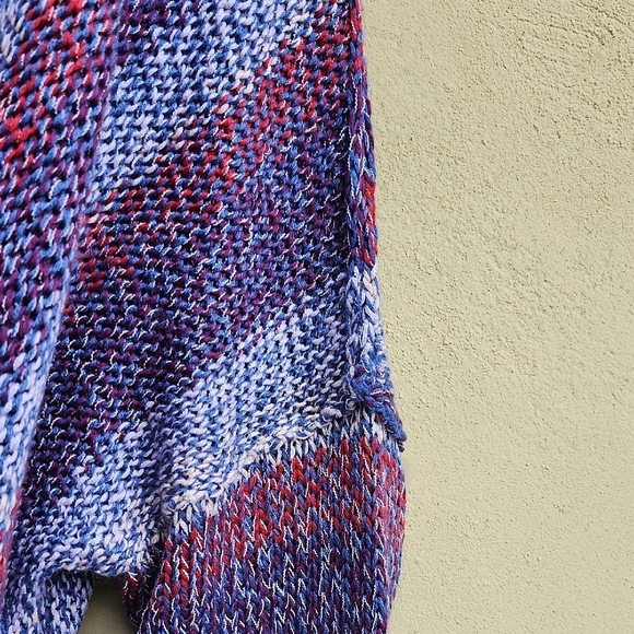 NATURAL LIFE Purple and Gray Striped Fringe Sweater - Picture 7 of 11